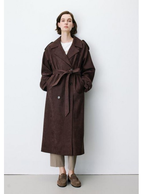 Gabardina Grace &amp; Mila, de antelina marròn. Astrid