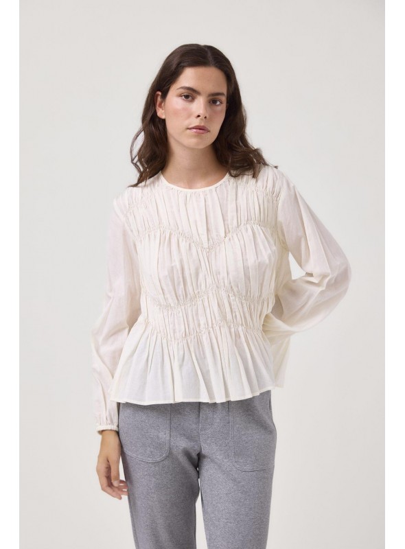 Blusa Van Dos, de tejido plisado. 56174602