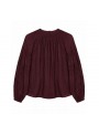 Blusa Dolores Promesas, en burdeos con bordados. 08328