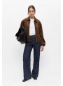 Chaqueta Object, de antelina marròn. 23049568 Objdenna