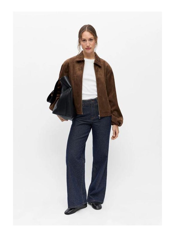 Chaqueta Object, de antelina marròn. 23049568 Objdenna