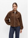 Chaqueta Object, de antelina marròn. 23049568 Objdenna