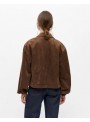 Chaqueta Object, de antelina marròn. 23049568 Objdenna