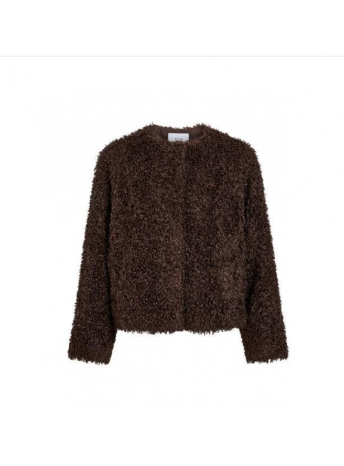 Chaquet tipo teddy de Vila, en color amrrón. 14121064 Vimajda