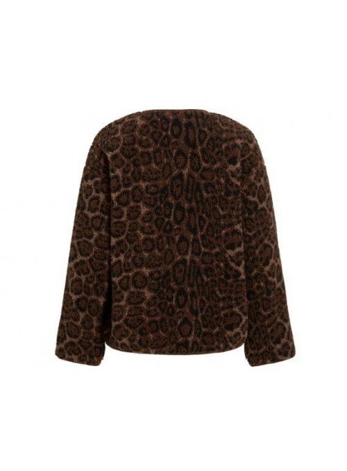 Chaqueta Vila, tipo teddy con animal print. 14118694 Viadera