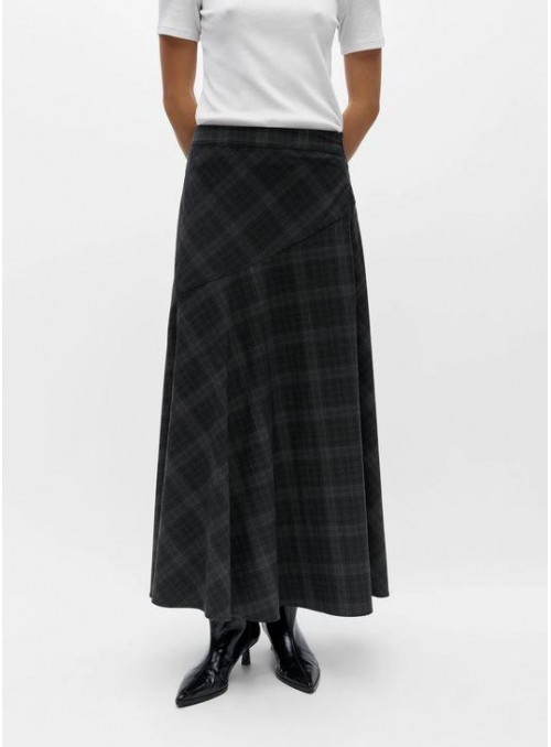 Falda Object, larga con cuadros. Objdiena