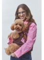 Jersey de mascota, en marron con rombos. Alfie