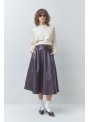 Falda Suncoo, de ecopiel en marròn. Fleur