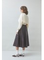 Falda Suncoo, de ecopiel en marròn. Fleur