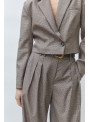 Pantalòn de Suncoo, de cuadros en beige. Junior
