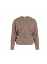 Top Vila, de cuadros en beige. 14119771 Vichekka