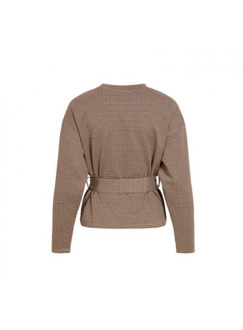 Top Vila, de cuadros en beige. 14119771 Vichekka