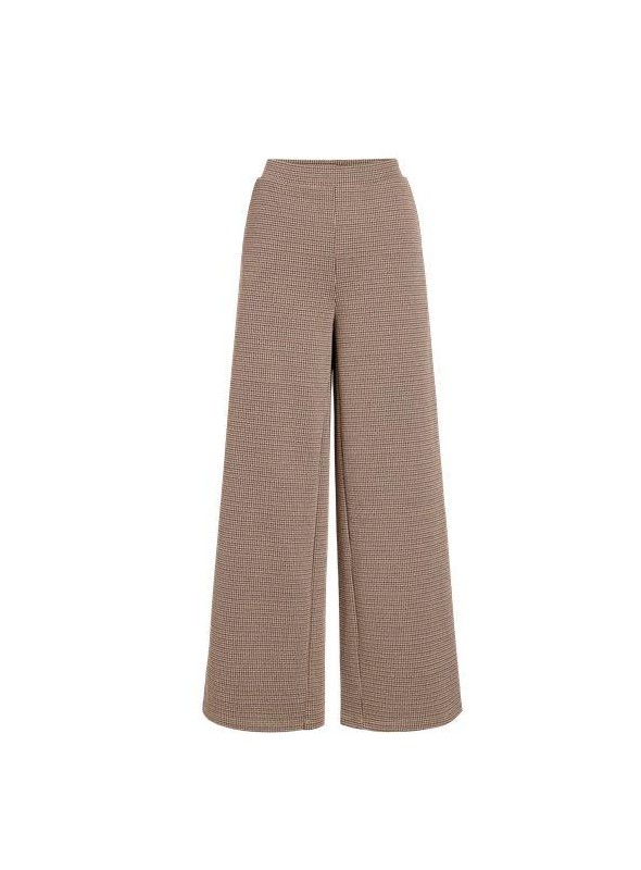 Pantalón Vila, de cuadros en beige. 14119773 Vichekka