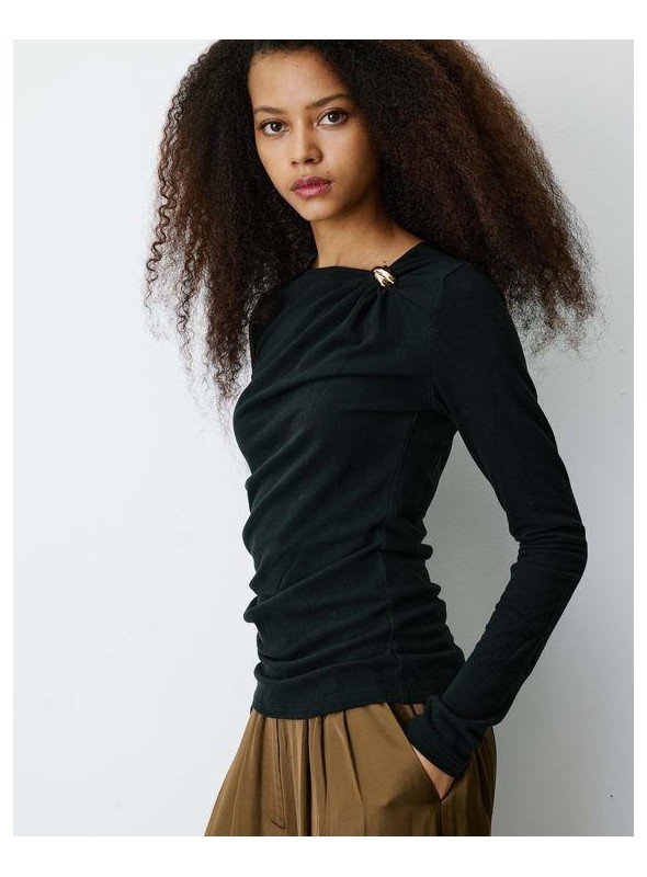 Top Grace & Mila, con adorno dorado. Bijou