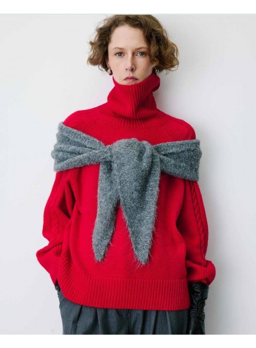 Bufanda Grace &amp; Mila, de punto en gris. Bonnie