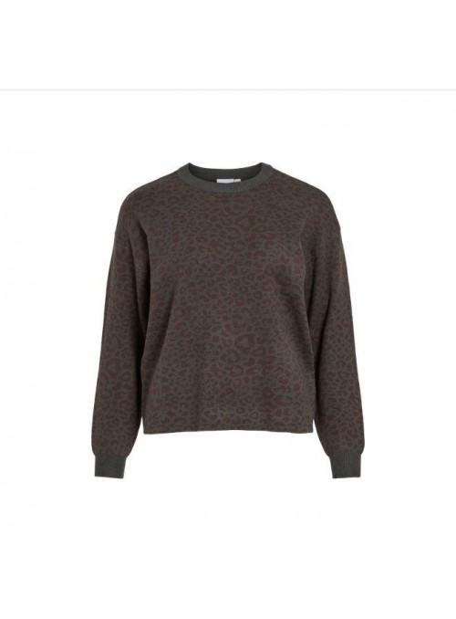 Sueter Vila, de punto con animal print. 14116184 Vilopa