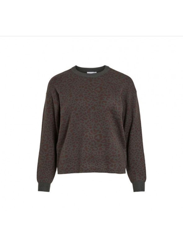 Sueter Vila, de punto con animal print. 14116184 Vilopa