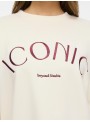 Sudadera Vila, en beige con bordados. 14117509 Vireflect