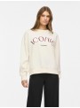 Sudadera Vila, en beige con bordados. 14117509 Vireflect
