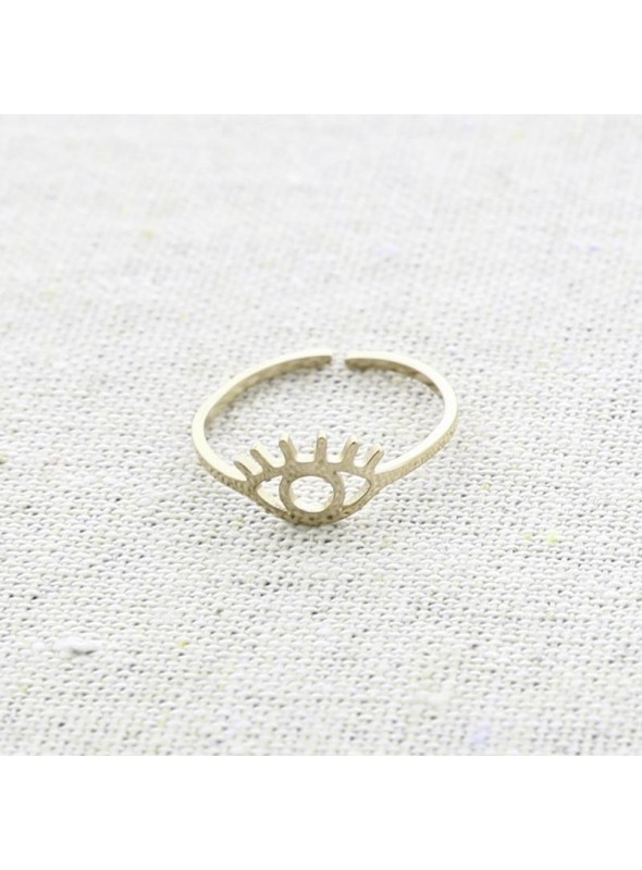 Anillo Sonata , ajustable con forma de ojo turco