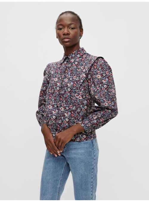 Blusa Object, de manga larga estampada, Objtonja