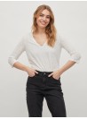 Camiseta Vila, de manga francesa y escote en pico. 14070370 Vianita
